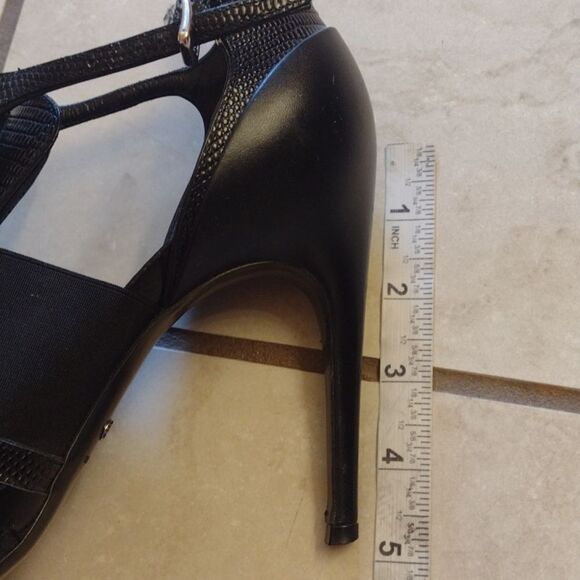 Dior black heel lace up peeptoe heeled leather bootie box stiletto Italy size 9 - Picture 11 of 14